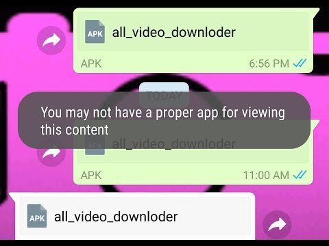 You may not have a proper app for viewing this content -WhatsApp