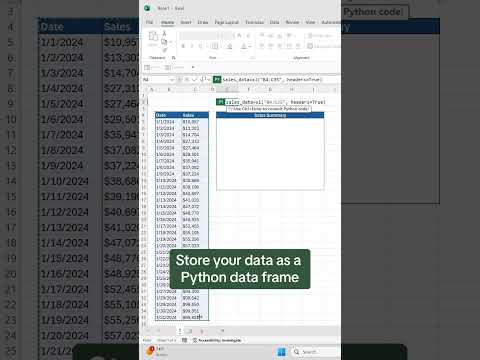 How to visualize data with Python in Excel. 🤯 #excel  #python #tutorial