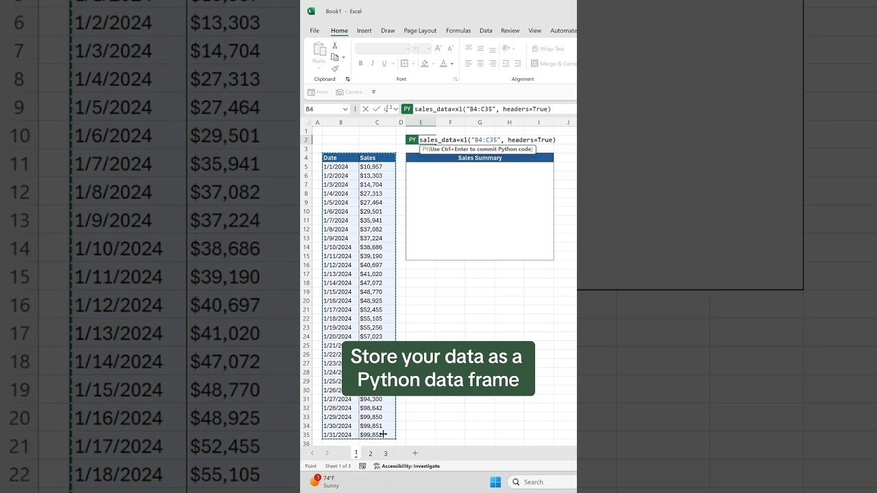 Visualize Data in Excel Using Python 📊