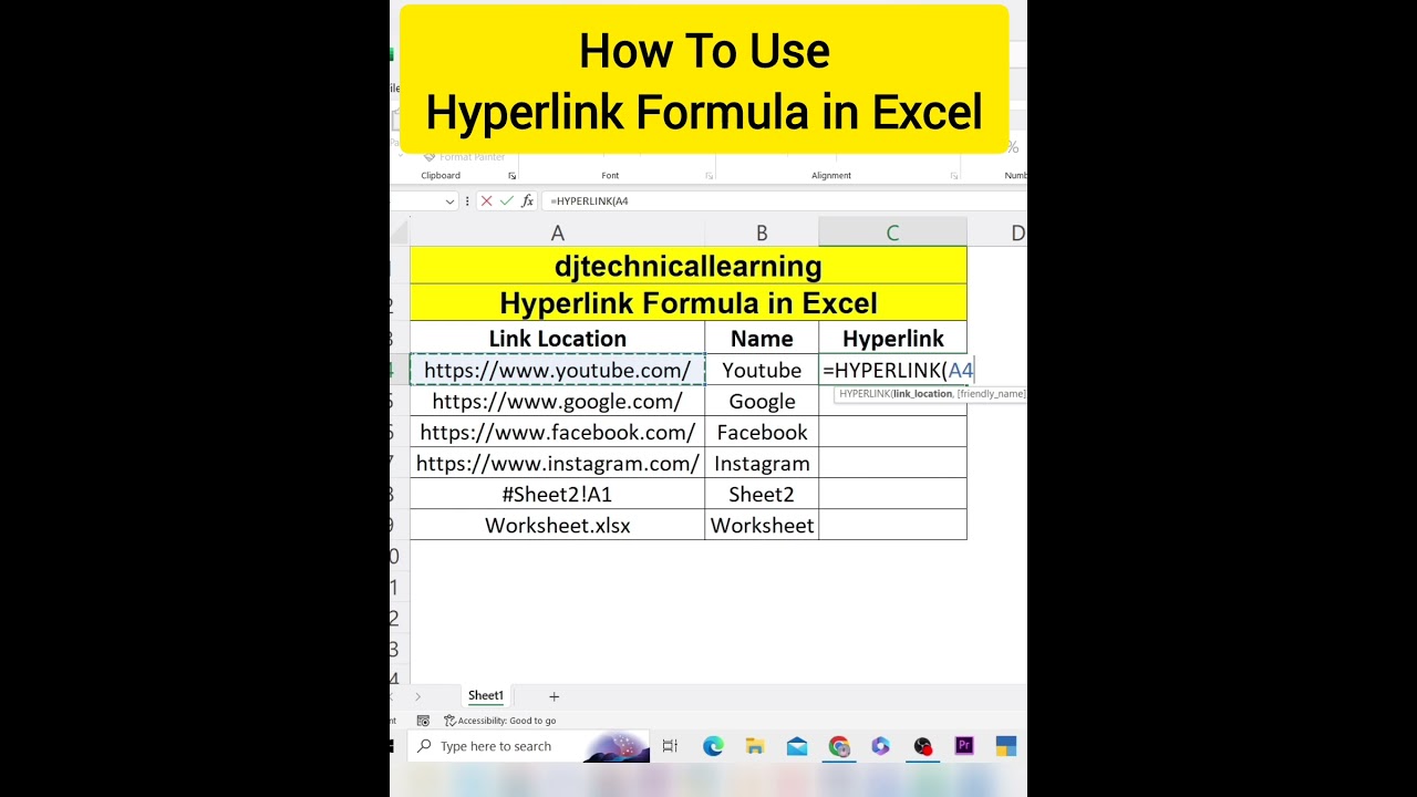Excel Hyperlink Formula Guide π