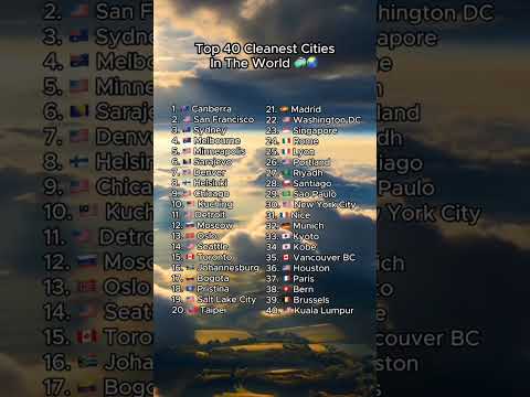 Top 40 Cleanest Cities In The World #worldrankings #countryranking #ranking #rankings #city