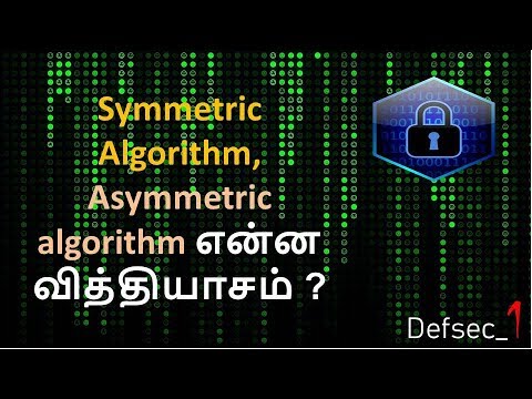 Symmetric Algorithm, Asymmetric algorithm என்ன வித்தியாசம் ? (cc in english)