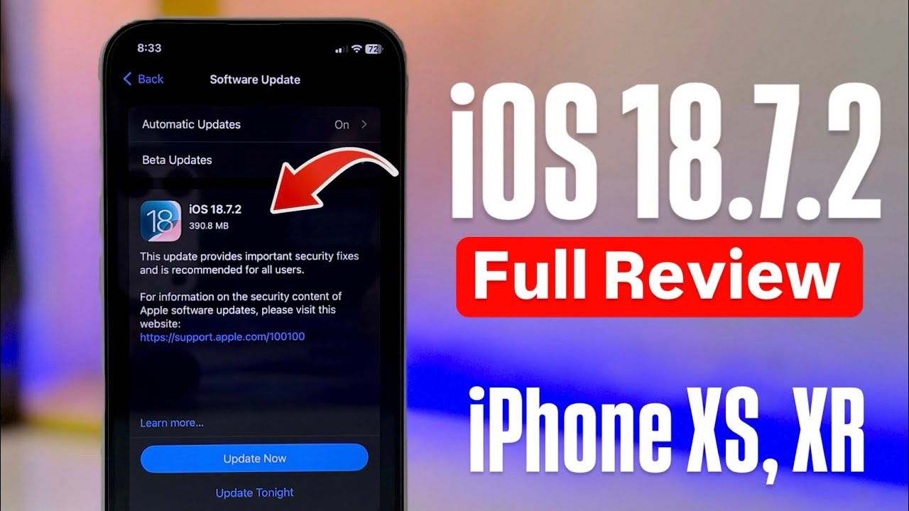 iOS 18.7.2 Update Review for iPhone XR & XS 📱
