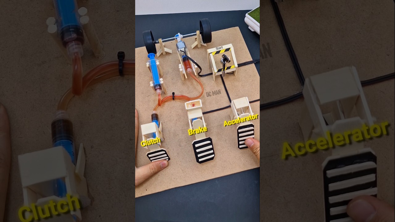 DIY Car Pedal Mechanism (Part 2) 🚗 | Easy Motor Building & Tech Experiments
