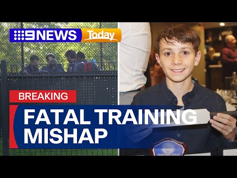 Teen cricketer dies after training mishap | 9 News Australia