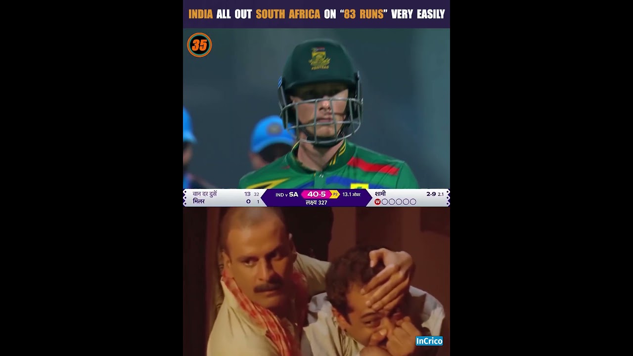 South Africa All Out for 83, India Wins by 243 🏏