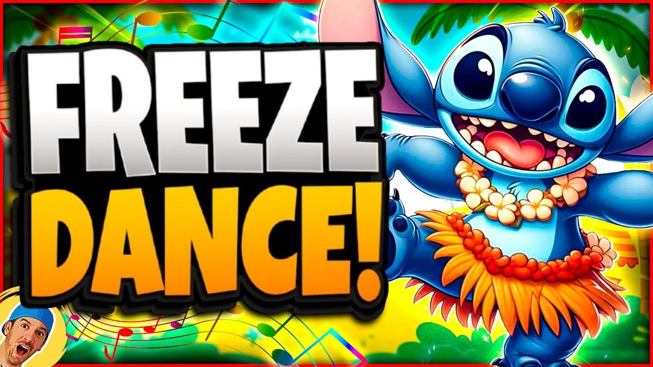 Freeze Dance with Stitch 🌴 | Fun Brain Break for Kids