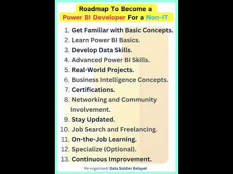 Roadmap To Become a Power BI Developer for Non-IT