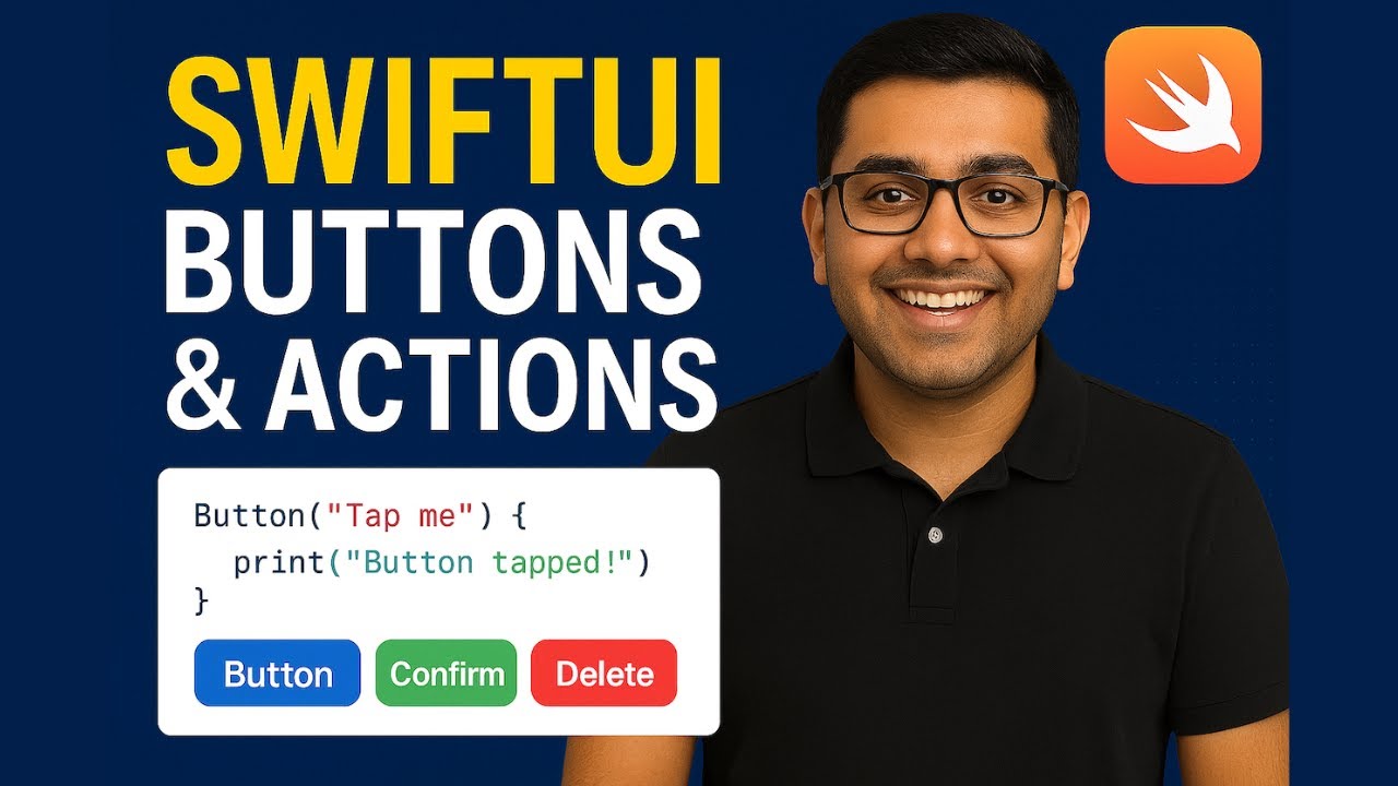 SwiftUI Buttons & Actions π | Beginner Tutorial with Real Examples
