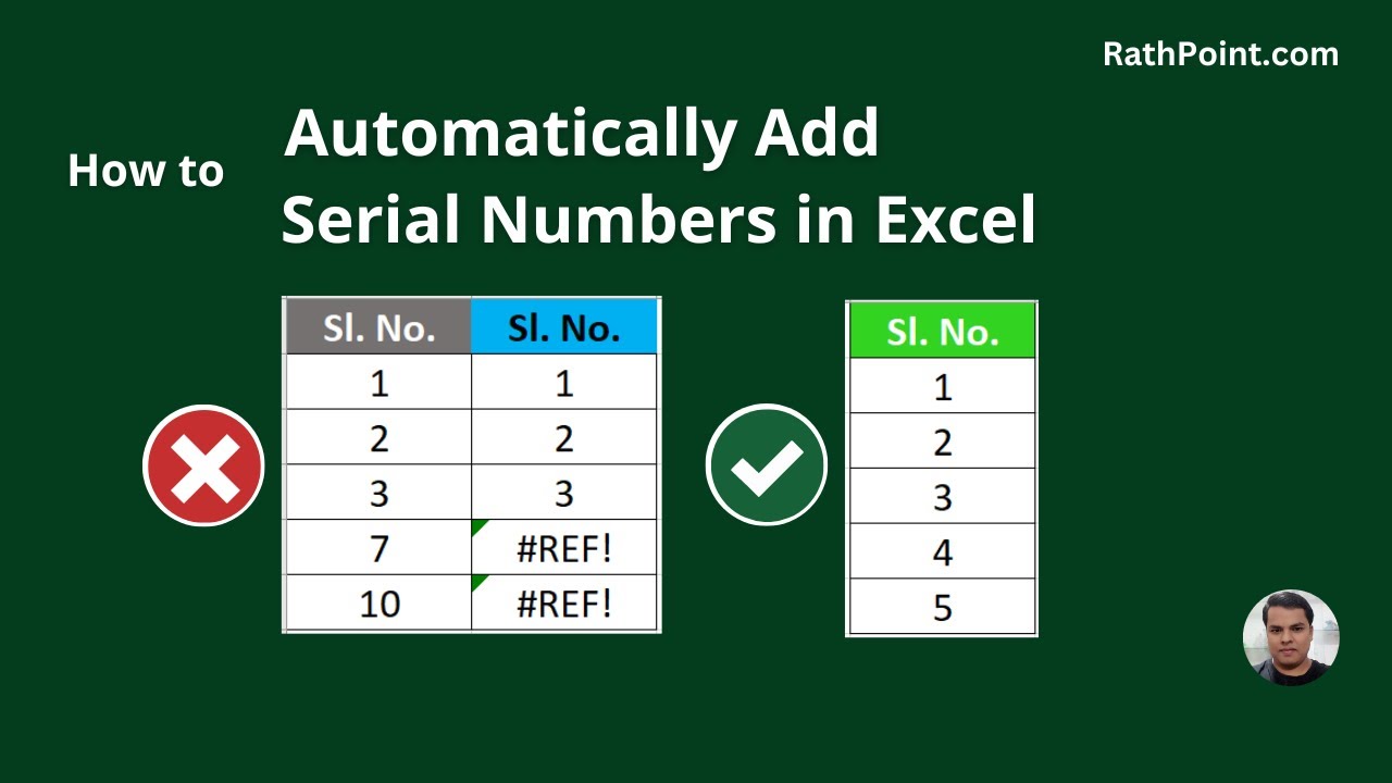 Auto-Add Serial Numbers in Excel ๐