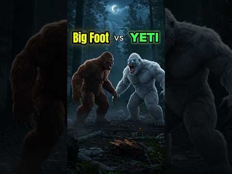 Bigfoot vs Yeti The Ultimate Clash of Legends! #yeti #bigfoot #battel #vs  #wildlifebattle