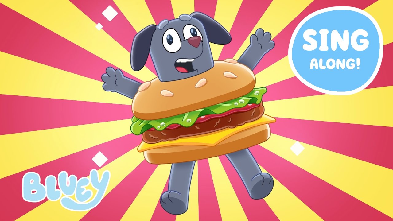 Burger Dog! 🎤 Bluey Sing-Along Lyric Video