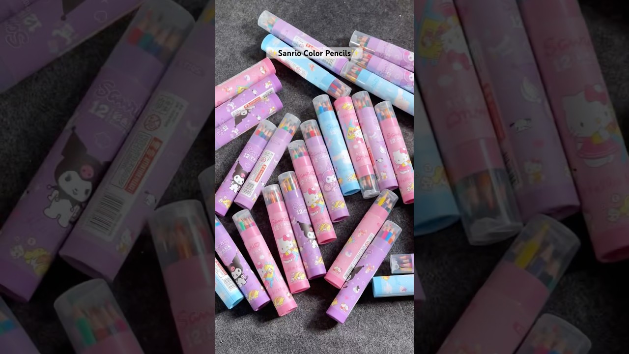 Adorable Sanrio Color Pencils Collection 🎀💜✨