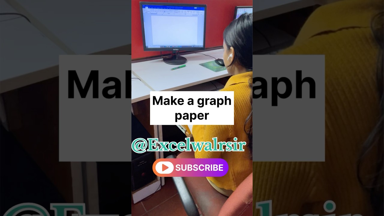 Make a graph paper in MS Word #computertricks #excelwalesir #mswordtips #training #yt  #tutorial