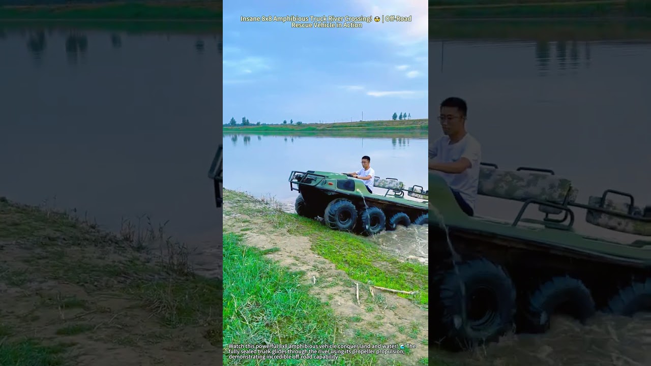 8x8 Amphibious Truck Crosses River 🚚🌊