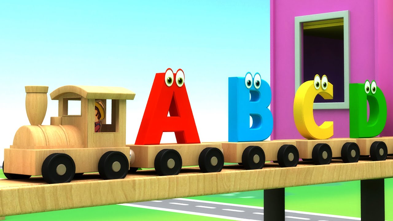 Learn the Alphabet with the 3D Animation Train Song for Children