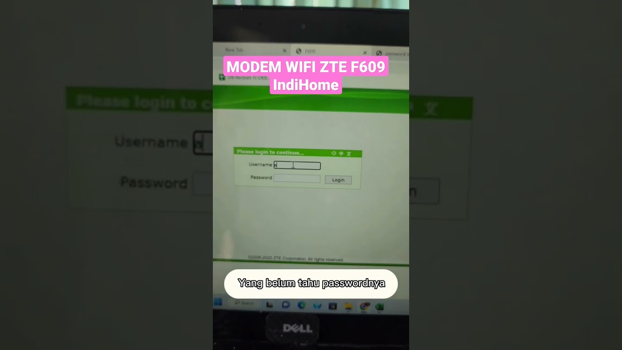 How to Change Login Password on ZTE F609 Modem for IndiHome WiFi