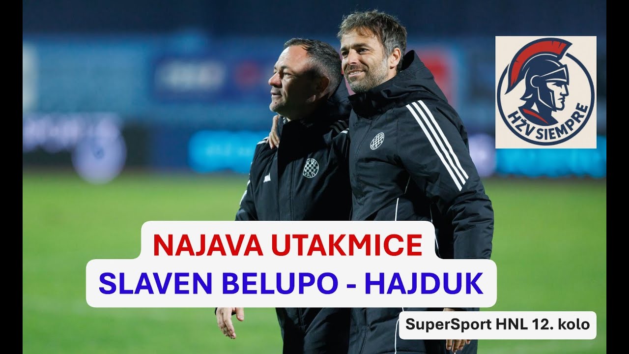 Utakmica 12. kola SHNL-a: Slaven Belupo vs. Hajduk ⚽
