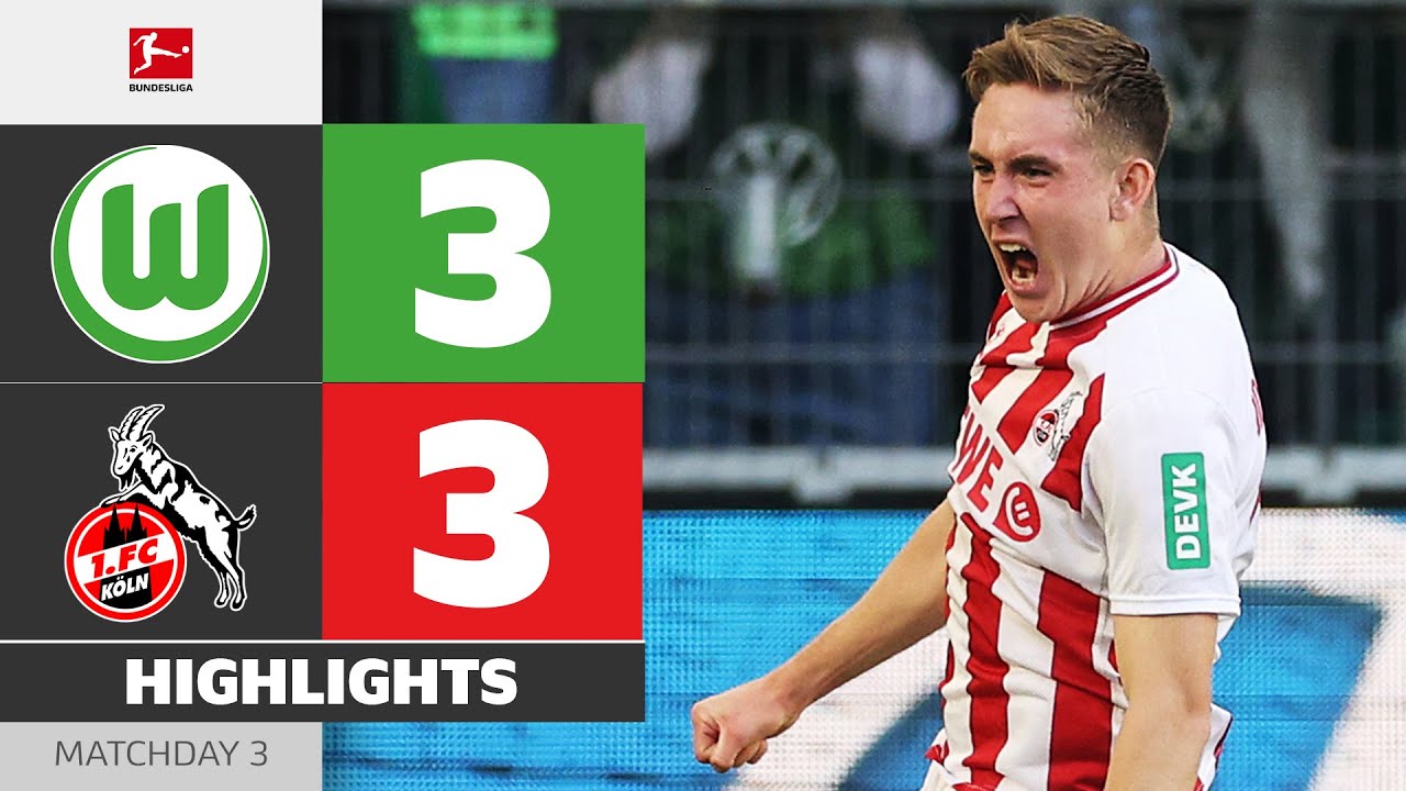 Drama in the Final Seconds! VfL Wolfsburg & 1. FC Köln Draw 1-1 ⚽ | Matchday 3 Highlights