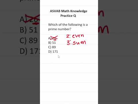 ASVAB/PiCAT Math Knowledge Practice Test Question: Prime Numbers #acetheasvab with #grammarhero