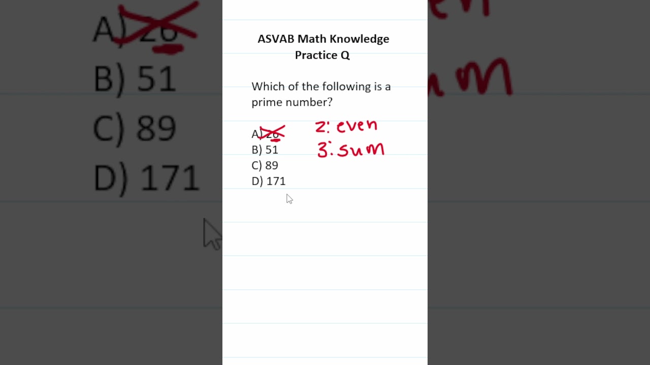 Master Prime Numbers with This Quick ASVAB/PiCAT Math Practice Question! 🔢