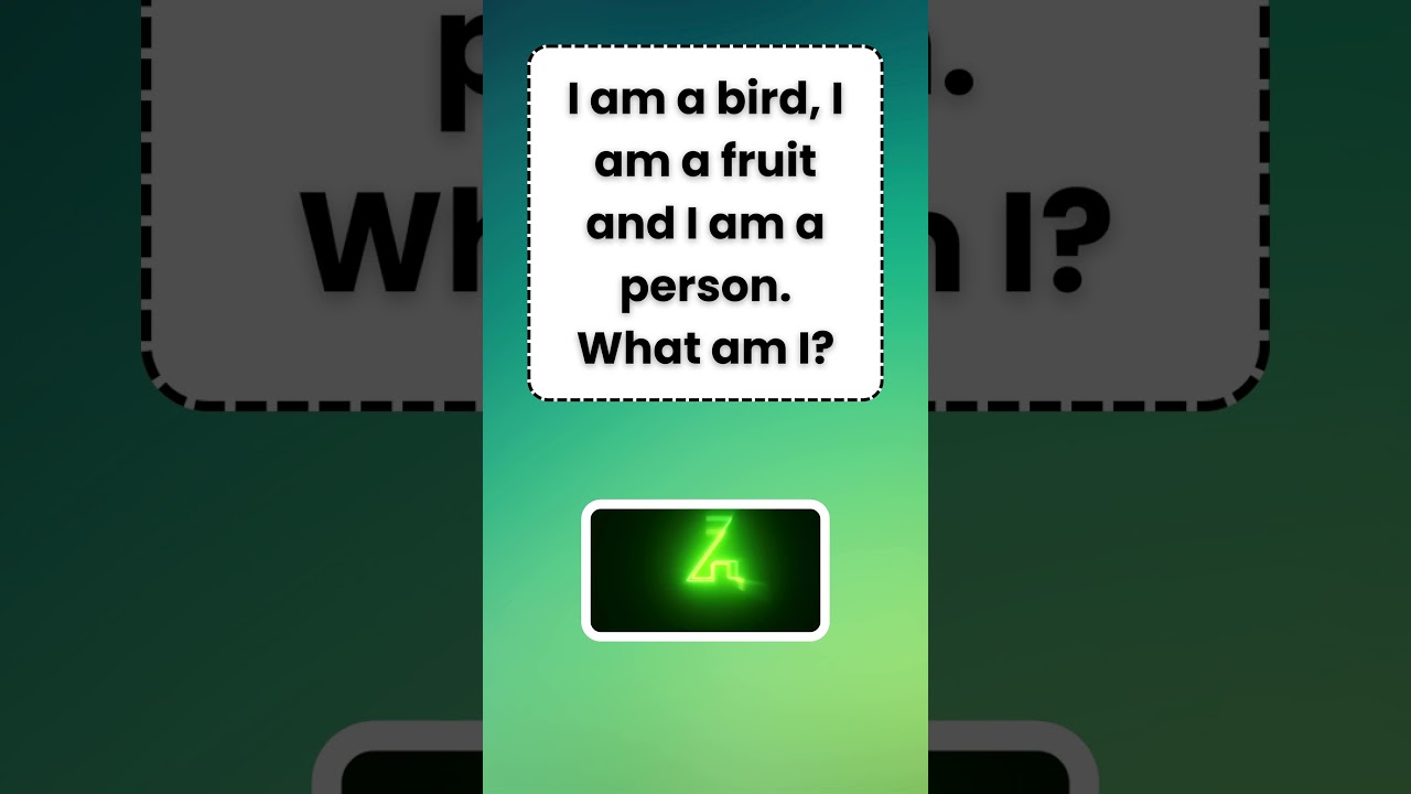 Challenging Riddles: Bird, Fruit & Person π¦π