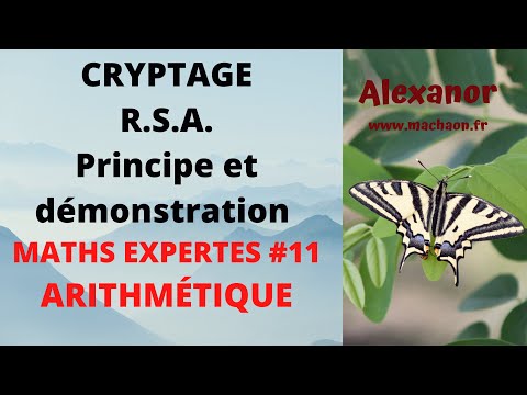 option maths expertes #11 arithmétique cryptage ou chiffrement RSA principe et démonstration