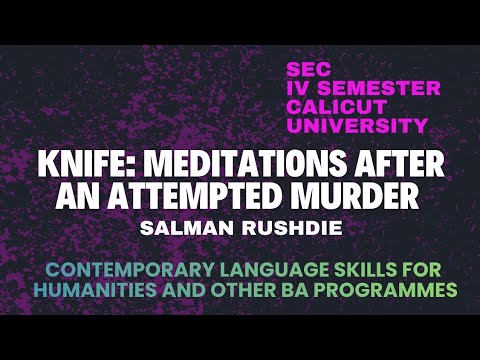 Knife: Meditations After a Murder Attempt by Rushdie