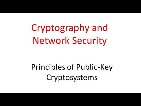 Principles of Asymmetric or Public key Cryptography