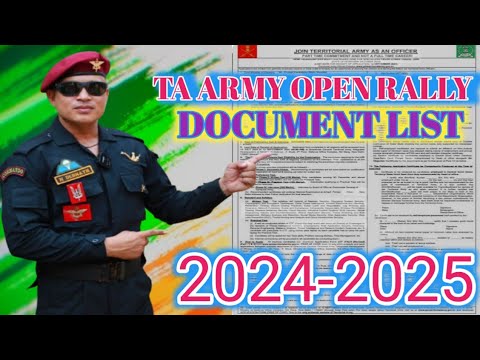 TA Army Releases Important Documents List 📄