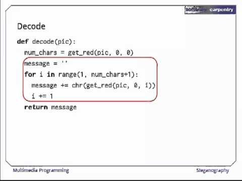 Multimedia Programming - Episode 4 - Steganography