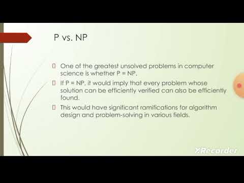 COMPLEXITY AND COMPLEXITY CLASSES