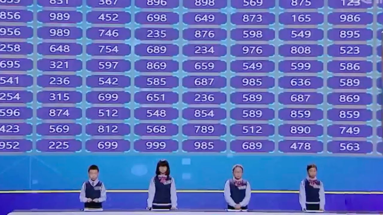 Teenagers Break Records by Mentally Calculating 100 Three-Digit Numbers in Seconds π