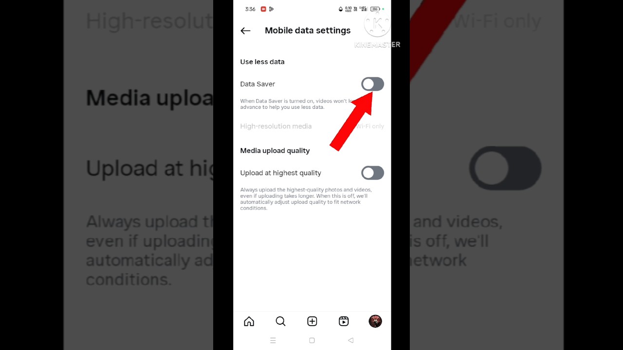 Instagram me data saver mode kaise on kare!!how to save mobile data on instagram #shorts