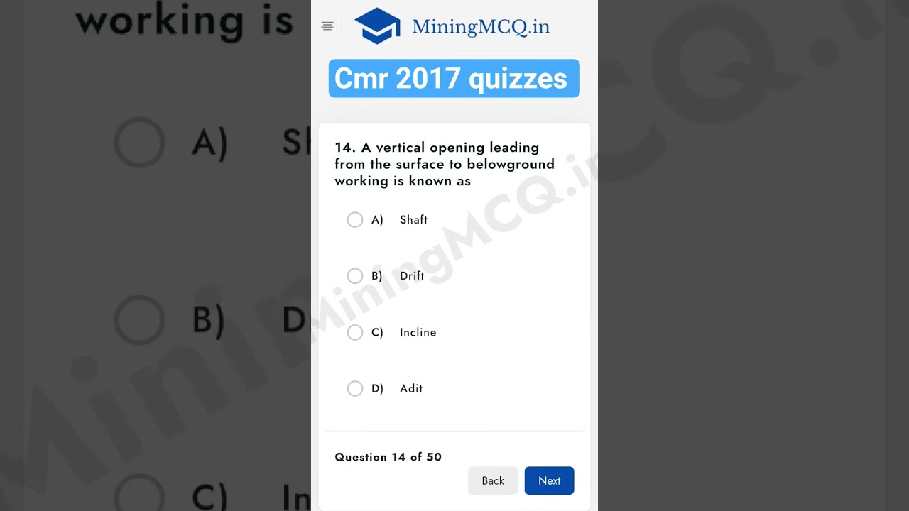 CMR 2017 questions for mining examination #coalindia #miningsirdar #overman #dgmsexam #miningmcq
