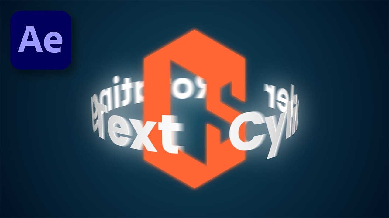 Rotating Text Cylinder in After Effects 🎥