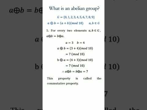 What is an abelian group?