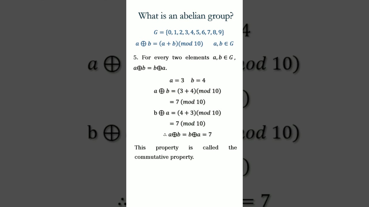 Understanding Abelian Groups: A Key Concept in Abstract Algebra ๐