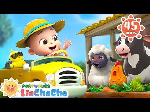 A Roda do Ônibus (Versão Animais da Fazenda) | Compilação | LiaChaCha Português - Músicas Infantis