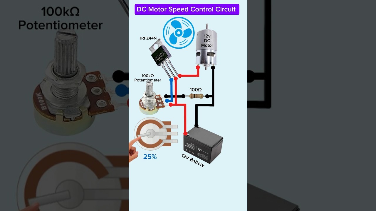 DC Motor Speed Controller Circuit Diagram โ๏ธ