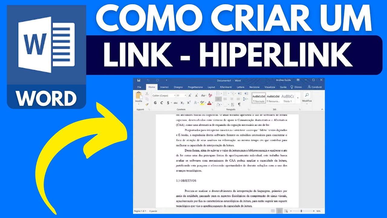 Como Criar um Hiperlink no Word 🌐