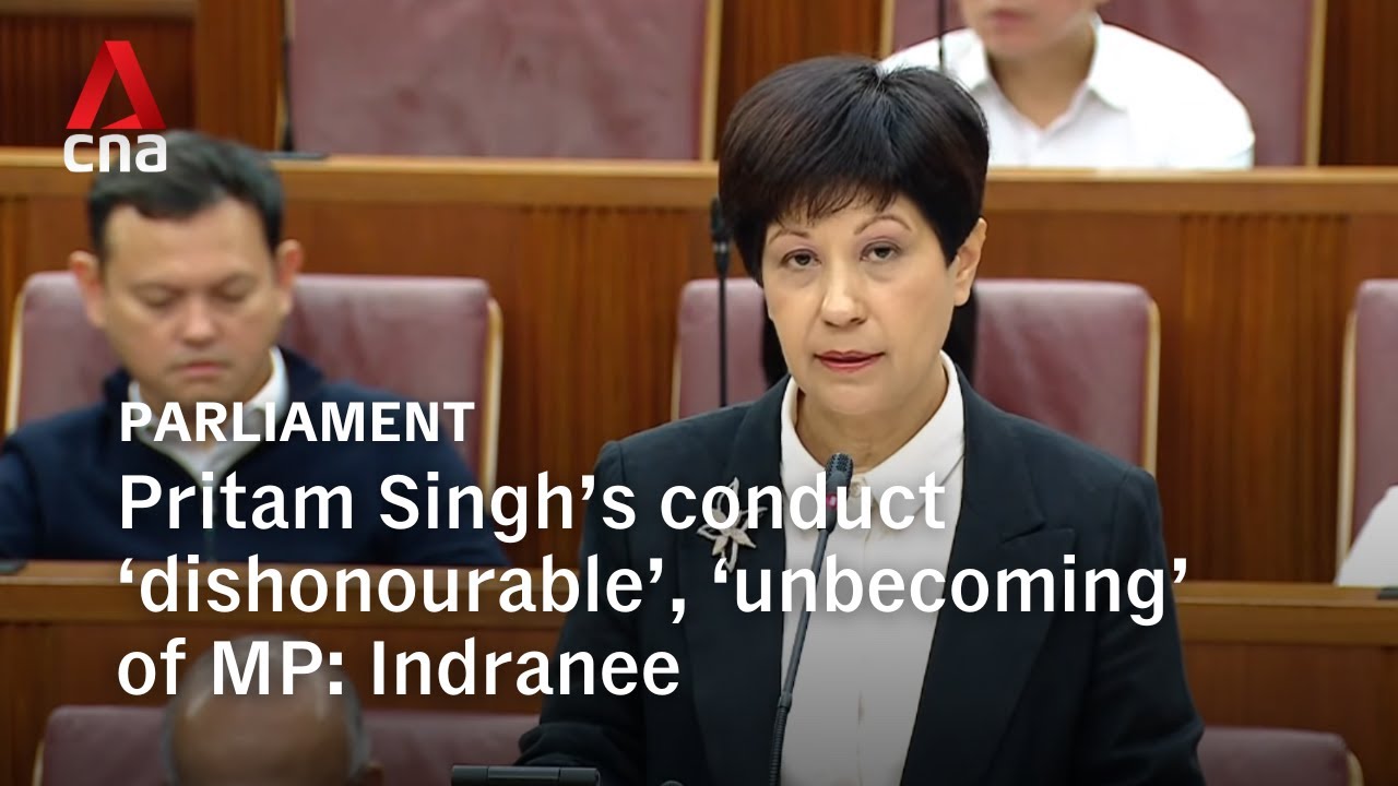Indranee Rajah Criticizes Pritam Singh’s Conduct 🗣️