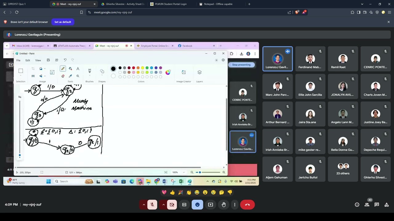 Automata Theory and Formal Languages - February 22, 2025
