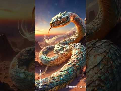 AI Snake with Iridescent Dragon Scales | Mesmerizing Fantasy Creature Design #shorts