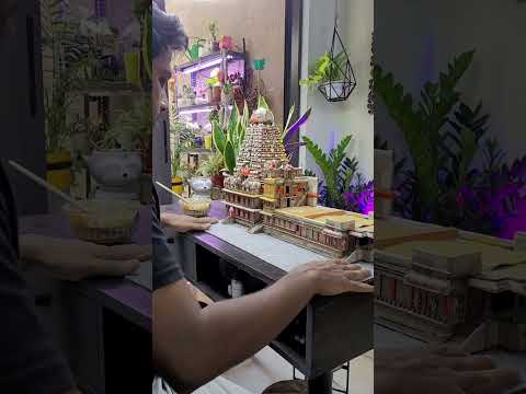 Thanjavur Temple 3d Model #cardboardcraft #ganpatidecoration