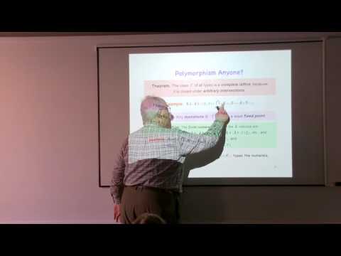 UCL PPLV Research Seminar Part Two: 'Types & Type-free Lambda Calculus', Dana Scott