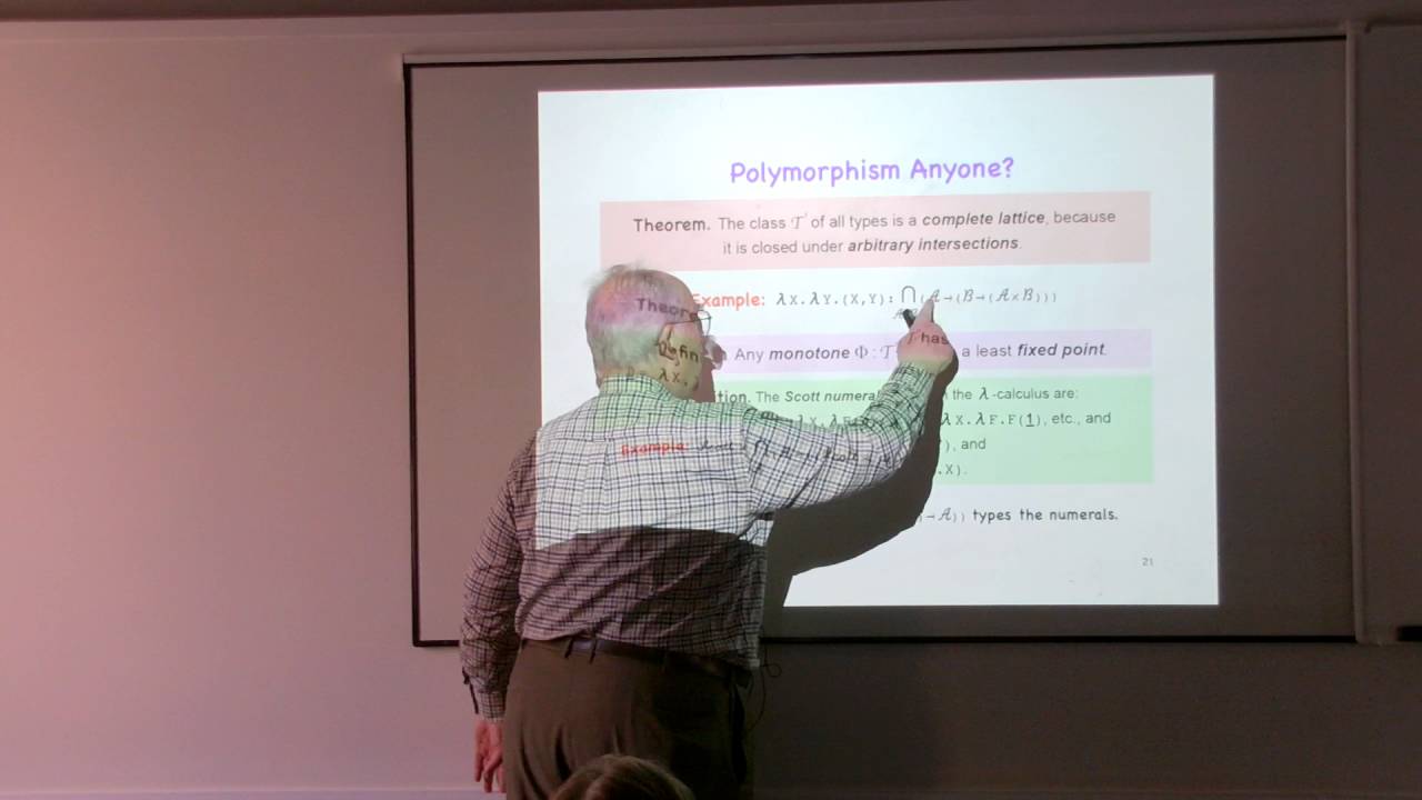 UCL PPLV Seminar: Dana Scott on Types & Type-Free Lambda Calculus 🧠