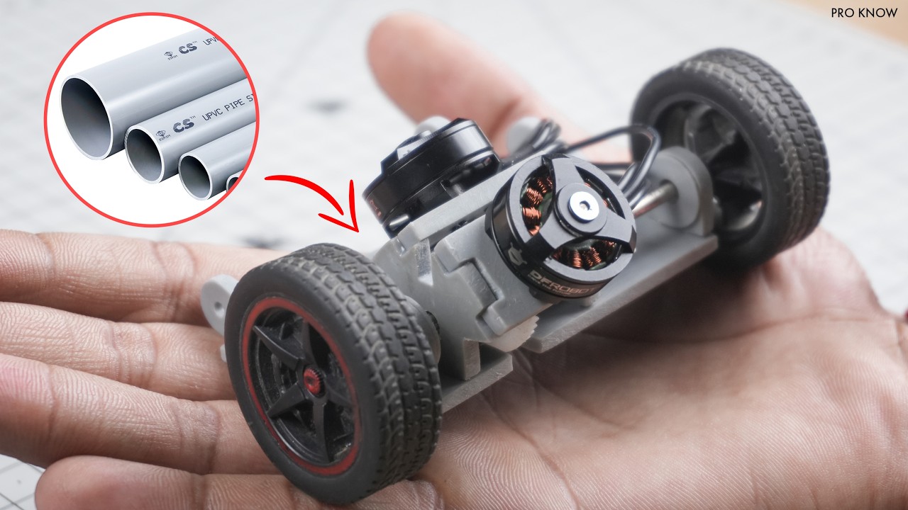 Build a Super Fast 1:18 Scale RC Car Using PVC Pipes 🚗