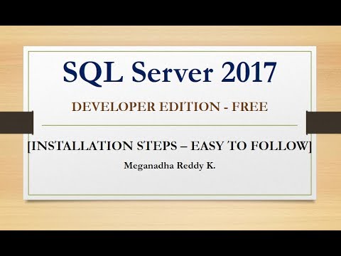 SQL Server 2017 Developer Edition Installation Guide