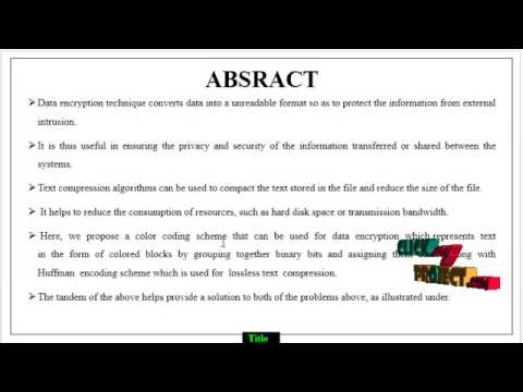 Color Coded Cryptography | Final Year Projects 2016